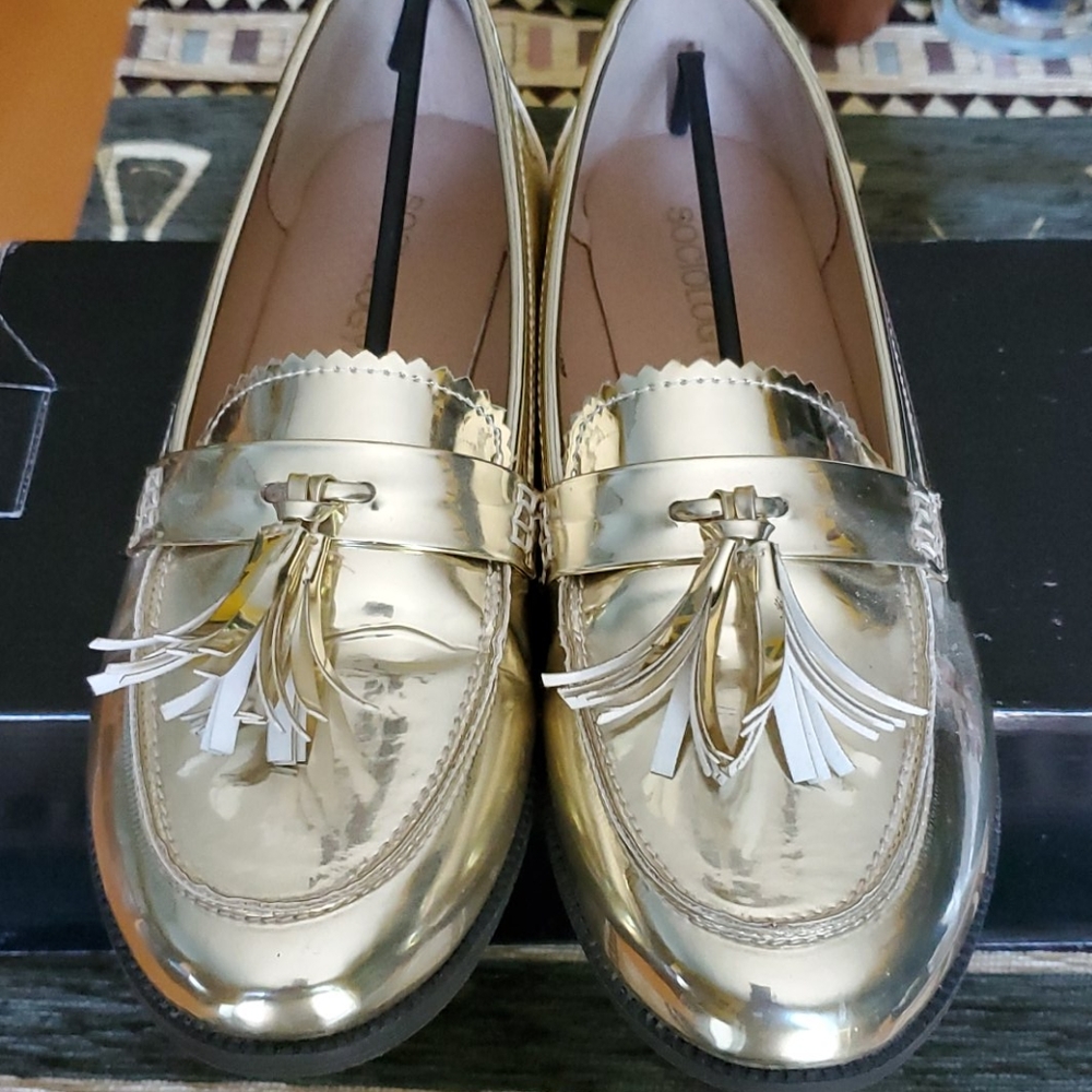 Sociology Gorgeous Gold Shoes 8.5 - Picture 5 of 5